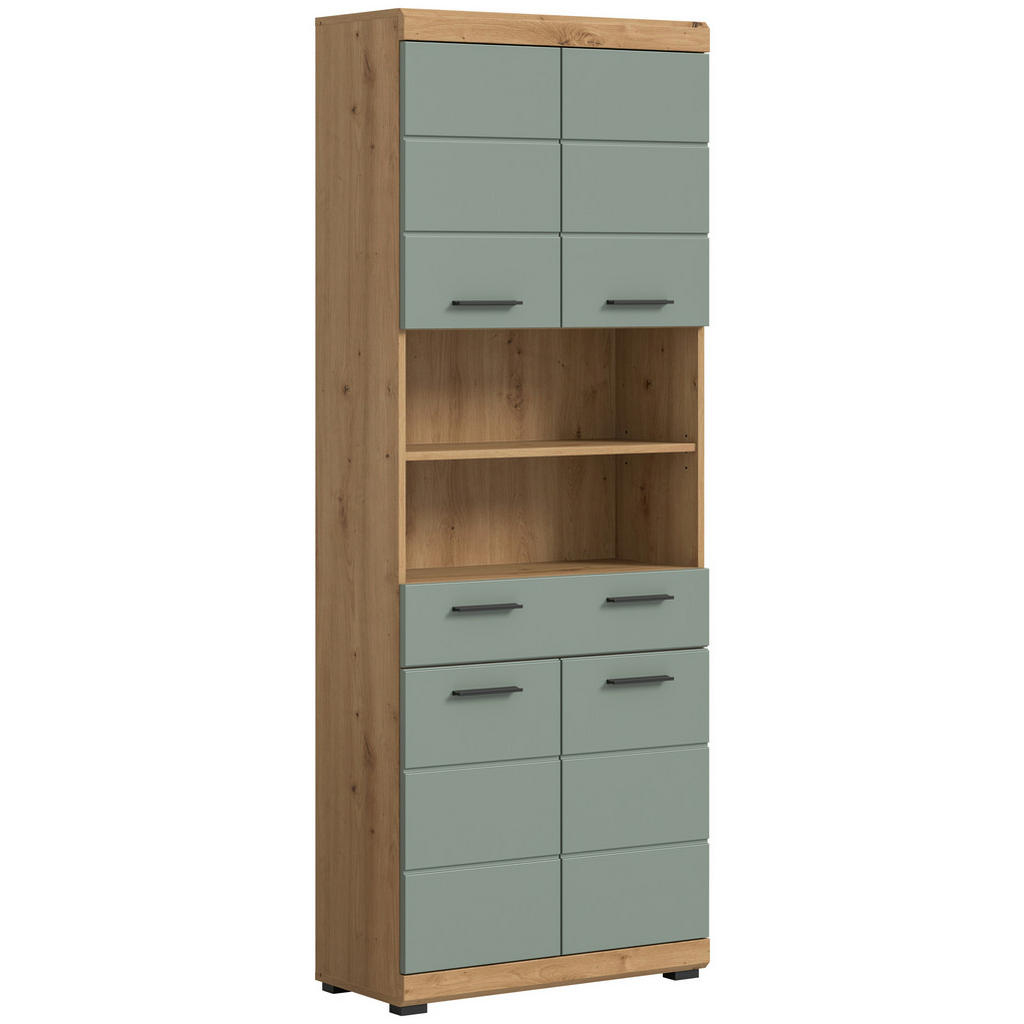 MID.YOU VYSOKÁ SKŘÍŇ, šalvějově zelená, 74/191/31 cm