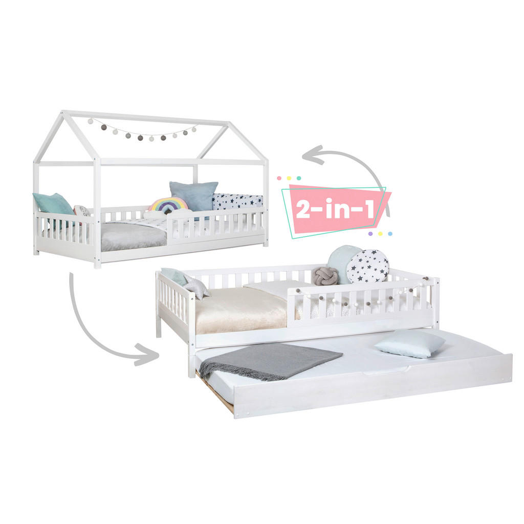 MID.YOU VÝSUVNÁ POSTEL, 90/200 cm, bílá