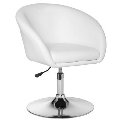 MID.YOU ŽIDLE S PODRUČKAMI, vzhled kůže, bílá