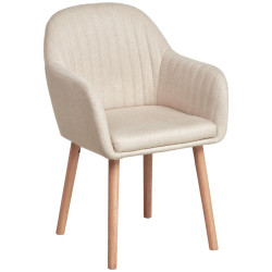 MID.YOU ŽIDLE S PODRUČKAMI, vzhled lnu, přírodní barvy, béžová