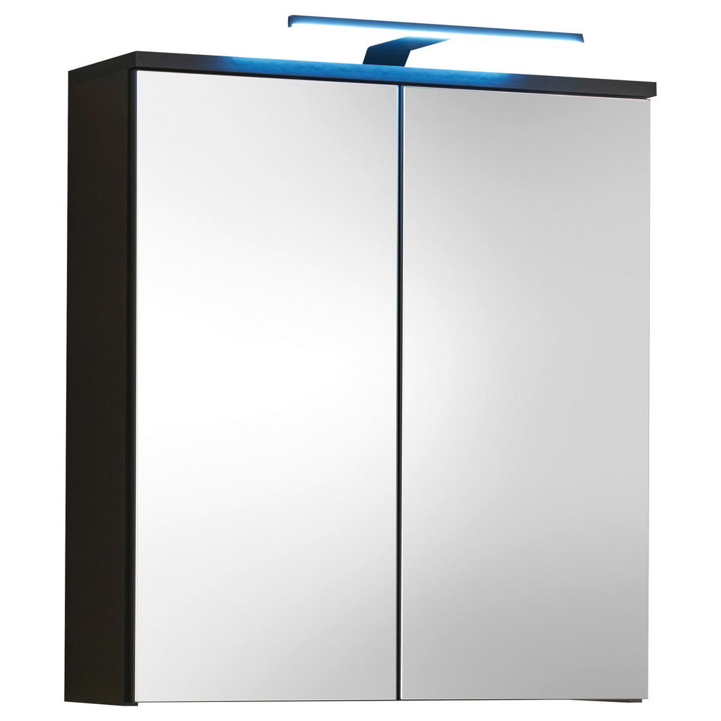 MID.YOU ZRCADLOVÁ SKŘÍŇKA, černá, 60/67/20 cm