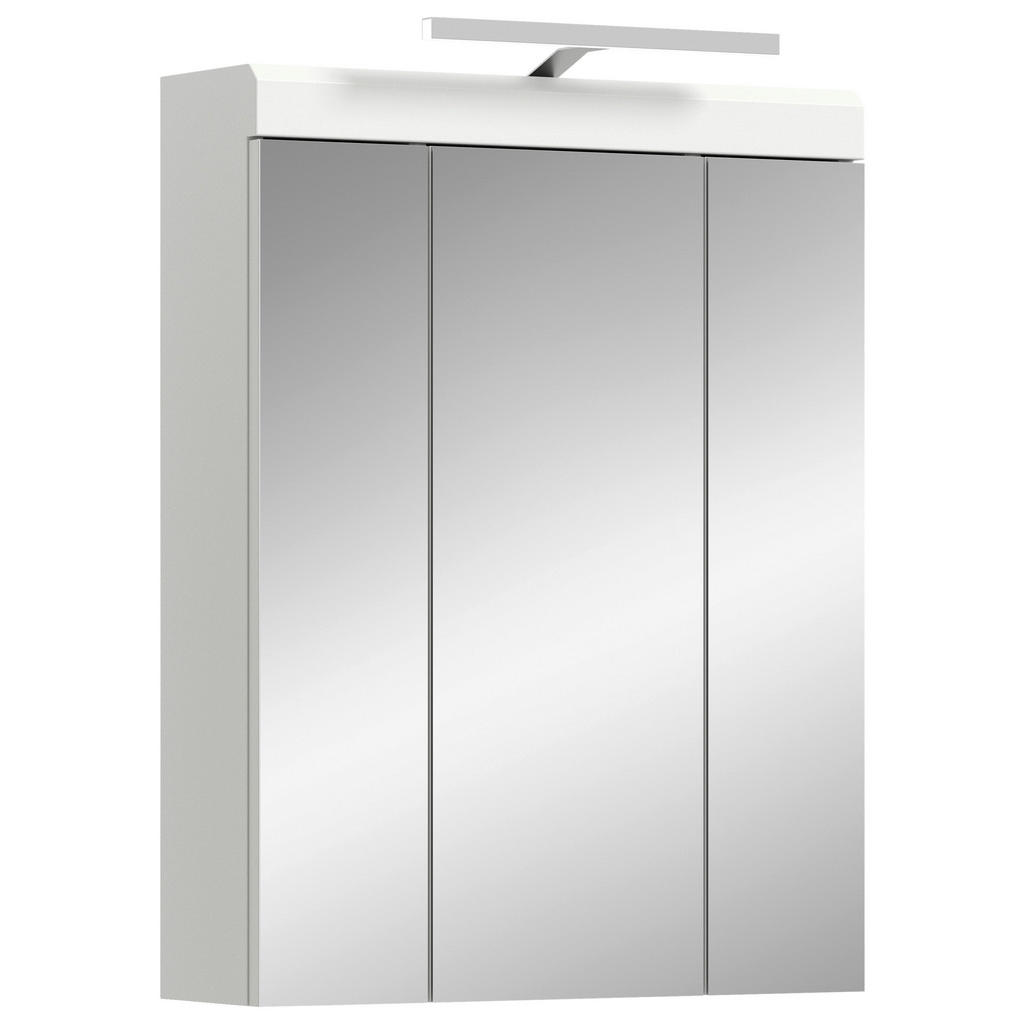 MID.YOU ZRCADLOVÁ SKŘÍŇKA, vysoce lesklá bílá, 60/79/18 cm