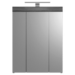 MID.YOU ZRCADLOVÁ SKŘÍŇKA, vysoce lesklá bílá, antracitová, šedá, 60/79/18 cm