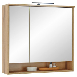 MID.YOU ZRCADLOVÁ SKŘÍŇKA, barvy dubu, barvy dubu, 80/75/23 cm