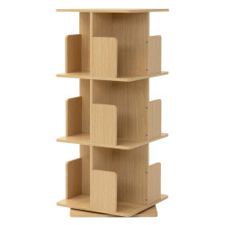 ML-DESIGN DĚTSKÁ KNIHOVNA se 3 policemi, dub, 40 x 94 x 40 cm, otočná o 360 stupňů