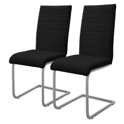 ML-DESIGN SADA 2 ks židlí na kloubových nohách, černá umělá kůže