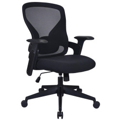 Modante OTOČNÁ ŽIDLE, síťovina, tkaná látka, černá