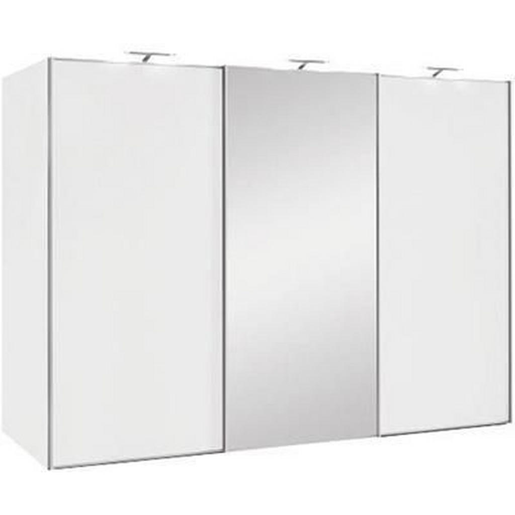 Moderano ŠATNÍ SKŘÍŇ SE ZRCADLEM, bílá, 249/222/68 cm