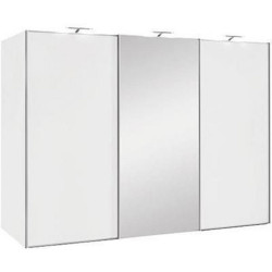 Moderano ŠATNÍ SKŘÍŇ SE ZRCADLEM, bílá, 249/222/68 cm