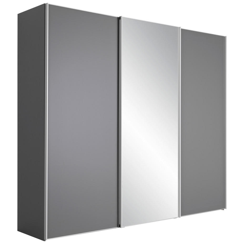 Moderano ŠATNÍ SKŘÍŇ SE ZRCADLEM, tmavě šedá, 280/240/68 cm