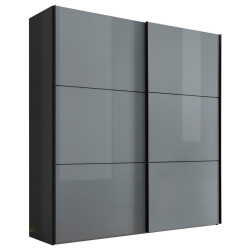 Moderano SKŘÍŇ S POSOUVACÍMI DVEŘMI, světle šedá, tmavě šedá, 167/222/68 cm