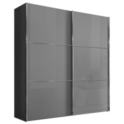 Moderano SKŘÍŇ S POSUVNÝMI DVEŘMI, světle šedá, tmavě šedá, 167/222/68 cm