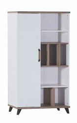 Moderní knihovna brian - dub/bílá