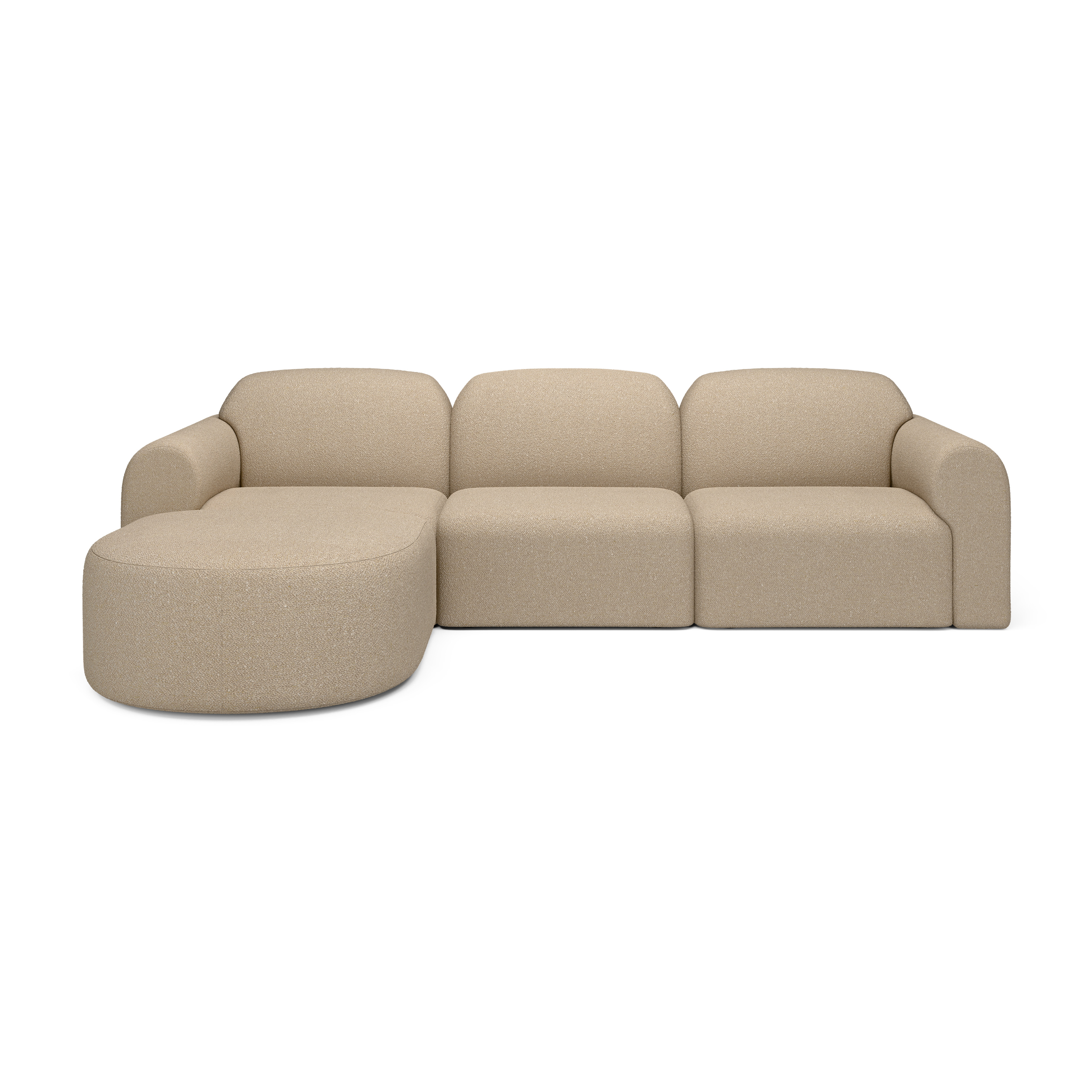 Modulární sedací souprava Bulky – 1 sedák + end seater L arm + end seater R arm + půlkruhový taburet - Ethnicraft