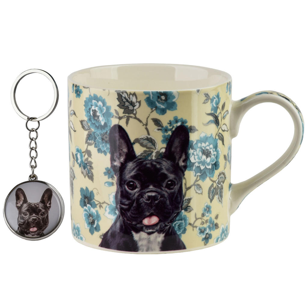 Mondex KUBEK NOYA, porcelán, 380 ml, 9 x 13 x 9 cm, buldog francouzský