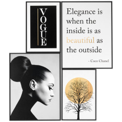 Monee TIŠTĚNÉ OBRAZY NA PLÁTNĚ, krajina a příroda, lidé, text, stromy, 67/65 cm