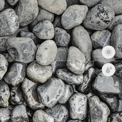 Mramor oblázky - černé  40-60 mm, 25 kg