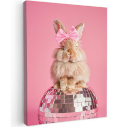 MuchoWow OBRAZ NA PLÁTNĚ Luk - Discoball - Králík 60x80 cm