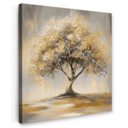 MuchoWow OBRAZ NA PLÁTNĚ Malba - Strom - Abstraktní - Listy 20x20 cm