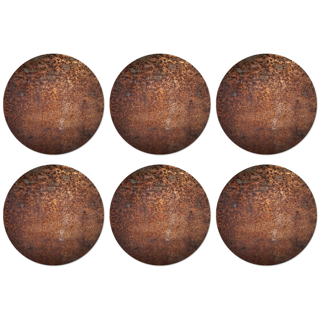 MuchoWow ODTÁCKŮ POD SKLENIČKY Ocel - rez - bronz - konstrukce 10x10 cm