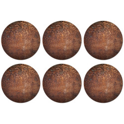 MuchoWow ODTÁCKŮ POD SKLENIČKY Ocel - rez - bronz - konstrukce 10x10 cm