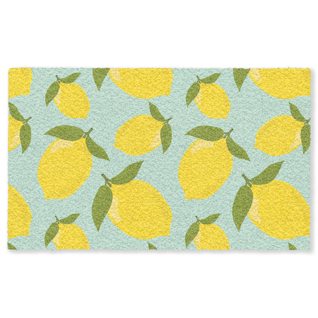 MuchoWow ROHOŽKA Citrony vzor - Žlutá - Modrá - Vzor - Ovoce 150x90 cm