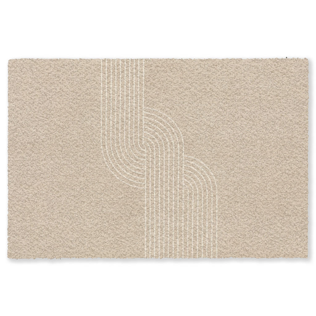 MuchoWow ROHOŽKA Rovnoběžné linie - Světlá textura - Béžová barva 180x120 cm