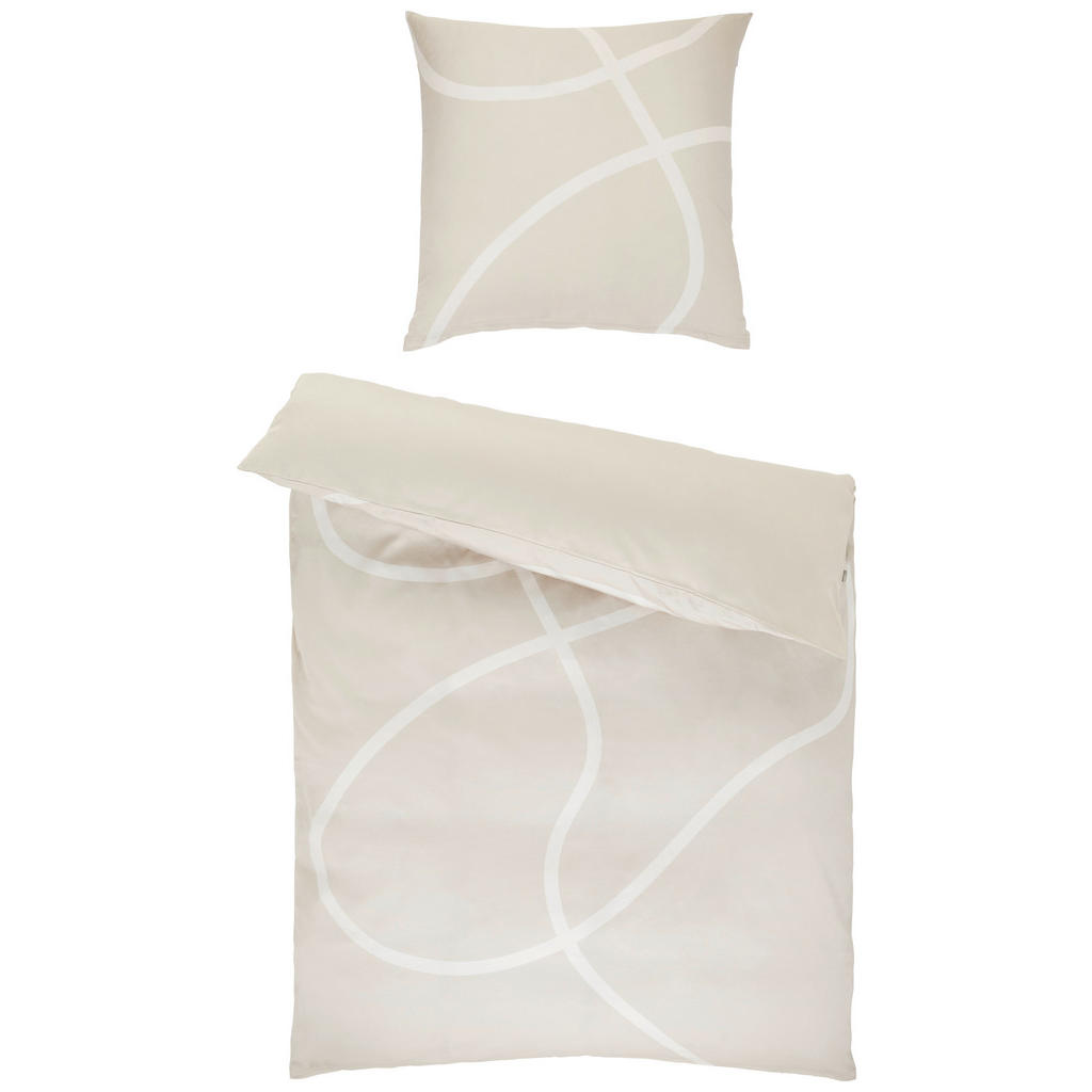 Musterring OBOUSTRANNÉ POVLEČENÍ, satén, krémová, bílá, béžová, 135/200 cm
