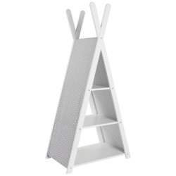 My Baby Lou REGÁL DO DĚTSKÉHO POKOJE, šedá, bílá, 65/43,7/135 cm