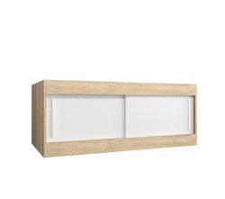 Nástavec na skříň Abi Barva korpusu: Dub Sonoma, Rozměry: 120 cm, Dveře: Bílá