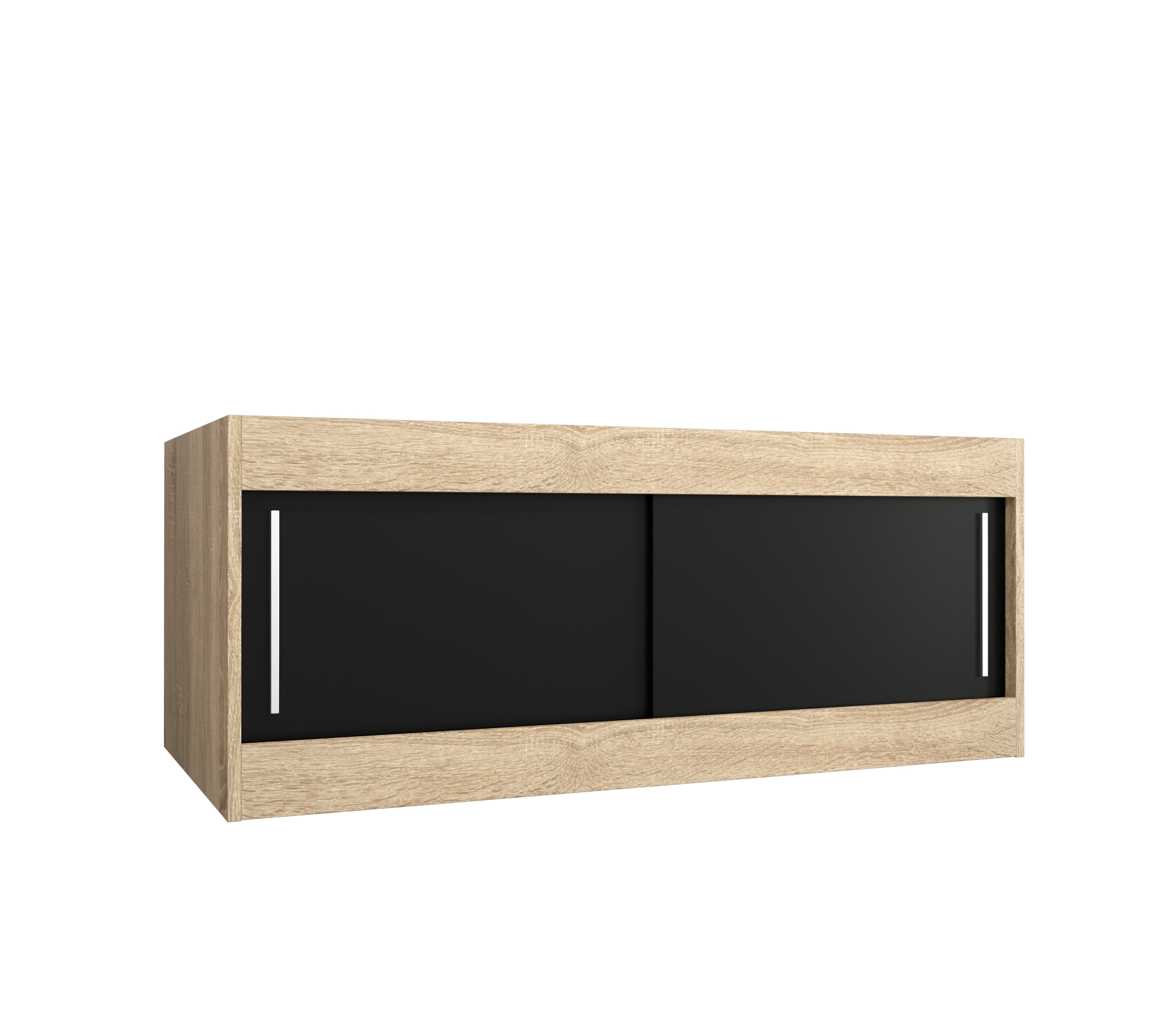 Nástavec na skříň Abi Barva korpusu: Dub Sonoma, Rozměry: 120 cm, Dveře: Černá
