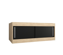 Nástavec na skříň Abi Barva korpusu: Dub Sonoma, Rozměry: 120 cm, Dveře: Černá