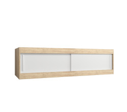 Nástavec na skříň Abi Barva korpusu: Dub Sonoma, Rozměry: 180 cm, Dveře: Bílá