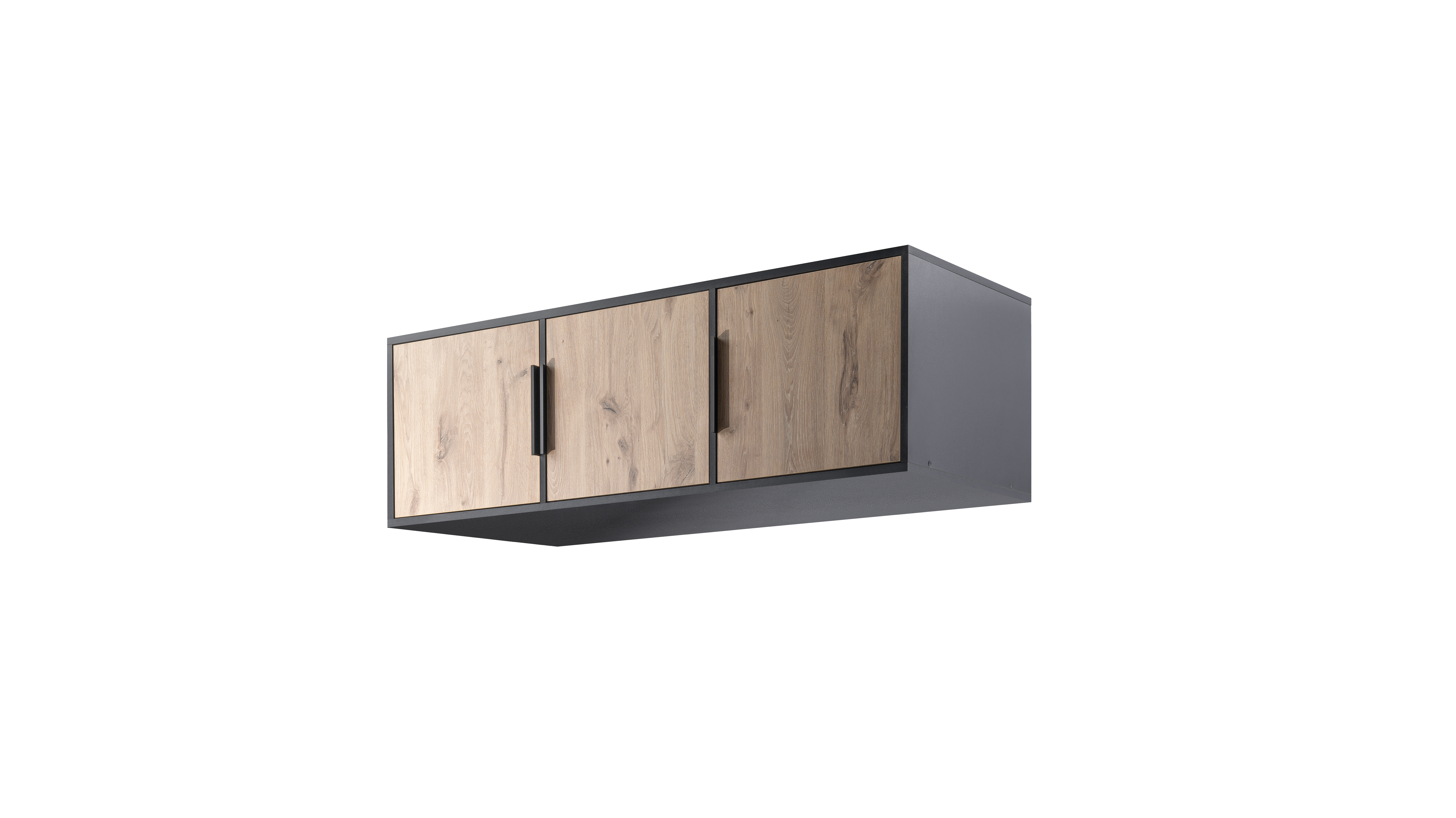 Nástavec na skříň Lati D3 Barva korpusu: Černá, Rozměry: D3 - 150 cm, Dveře: Kašmír