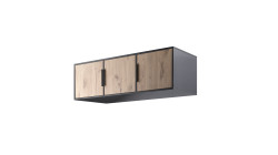 Nástavec na skříň Lati D3 Barva korpusu: Černá, Rozměry: D3 - 150 cm, Dveře: Kašmír