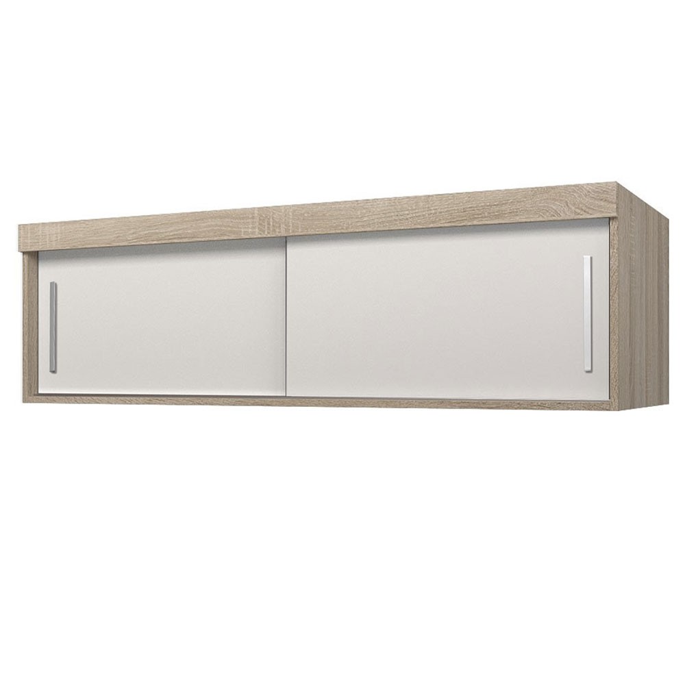 Nástavec na skříň Vista Barva korpusu: Dub - sonoma, Dveře: Bílé