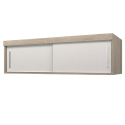 Nástavec na skříň Vista Barva korpusu: Dub - sonoma, Dveře: Bílé