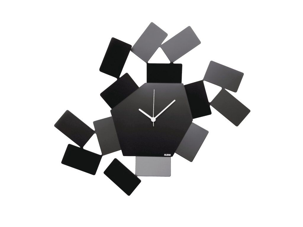 Nástěnné hodiny Stanza Scirocco, černé, prům. 46 cm - Alessi