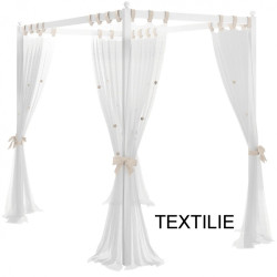 Nebesa nad postel ballerina, textilní část - bílá