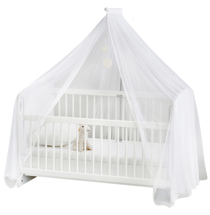 Nebesa nad postýlku pure - bílá
