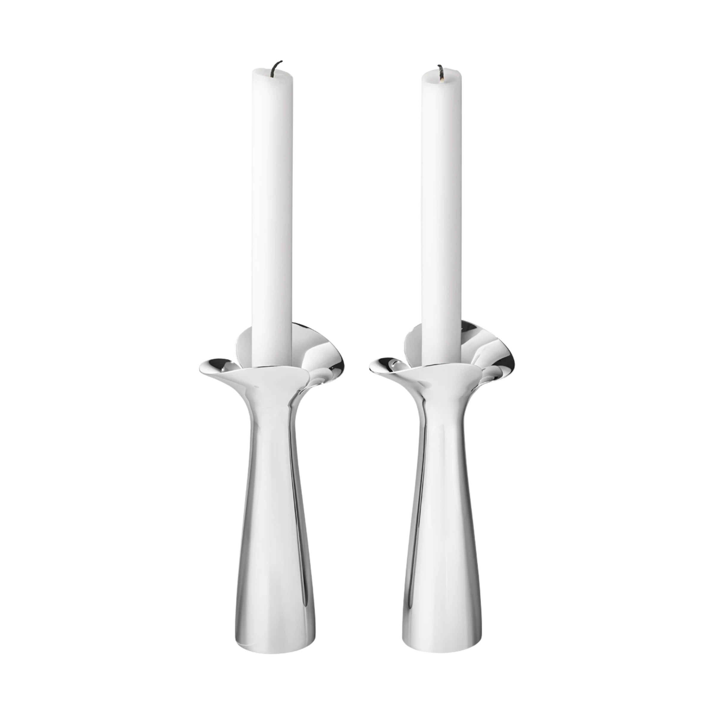 Nerezové svícny BLOOM BOTANICA 20cm, 2ks - Georg Jensen