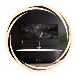 Nettlife KOUPELNOVÉ zrcadlo Redick s LED osvětlením Ø60 cm