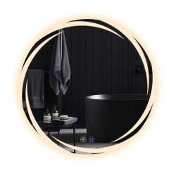 Nettlife KOUPELNOVÉ zrcadlo Redick s LED osvětlením Ø80 cm