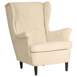 Niels Andersson KŘESLO UŠÁK, dřevo, textil, karton, kompozitní dřevo, béžová