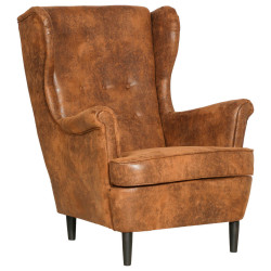 Niels Andersson KŘESLO UŠÁK, dřevo, textil, karton, kompozitní dřevo, hnědá