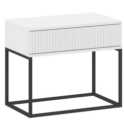 Noční stolek 1S nízký-60 bez rukojetí bílá