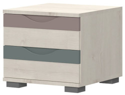 Noční stolek alegria - borovice/mix barev