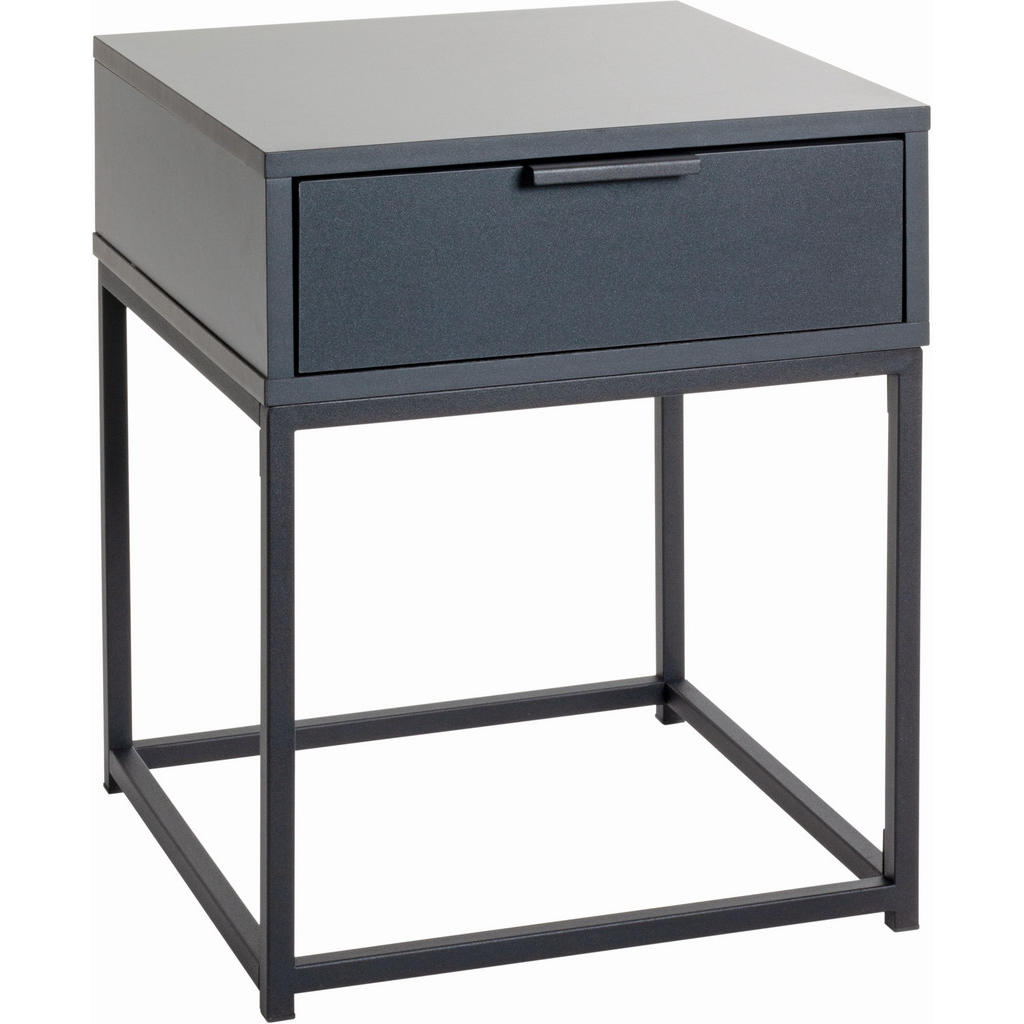 NOČNÍ STOLEK, antracitová, černá, 40/50/40 cm