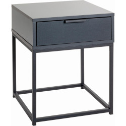 NOČNÍ STOLEK, antracitová, černá, 40/50/40 cm