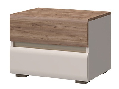 Noční stolek artemisia - dub tobacco/béžová